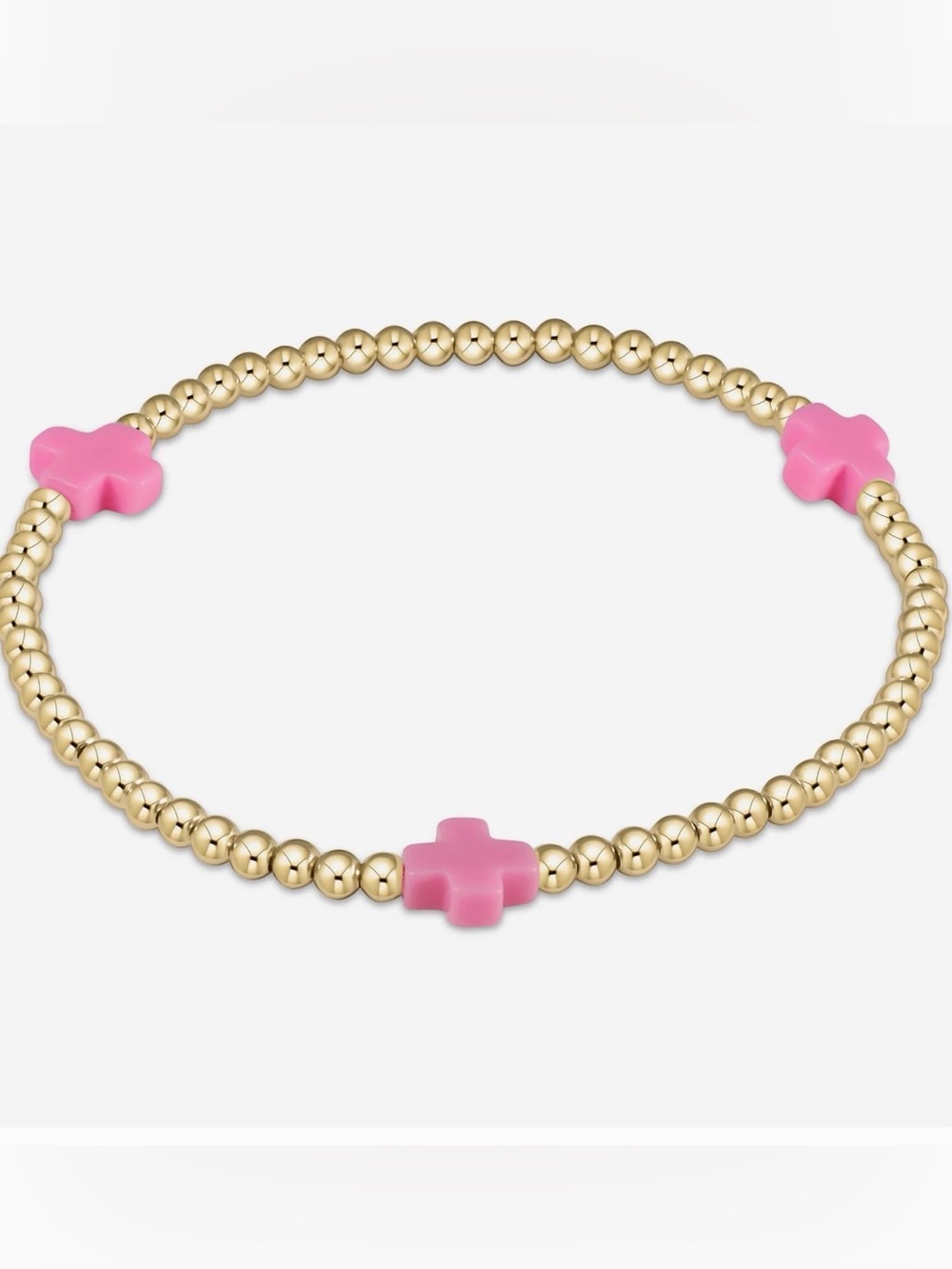 Enewton  signature cross bracelet bright pink extended size